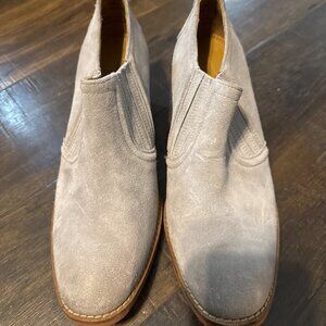 J. Shoes Leather Gray Booties Suede Made in India US 9 EUR 39.5